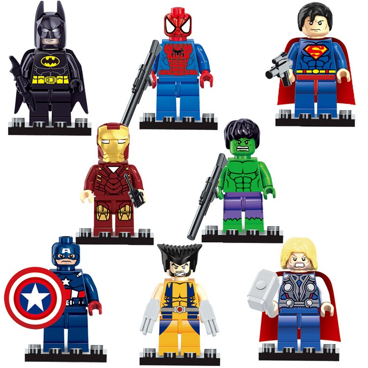 Details about   8pcs SUPER HERO IRON MAN MINIFIGURES SET BUILDING BLOCK TOYS FIT LEGO