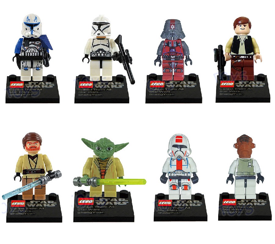 8pcs Star Wars Mini Figures Clone soldie Building Blocks Bricks Sets Models Toys 