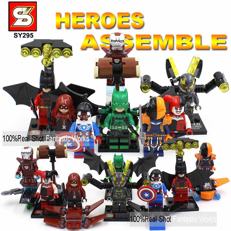 8Pcs Marvel Averagers DC Super Hero Mini Figures Set Flash Deadpool