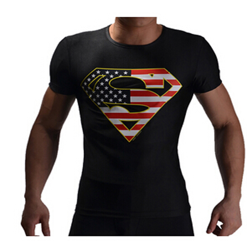 2015 New Compressed T-Shirt Hot Sale Super Hero Printed T Shirt Men ...