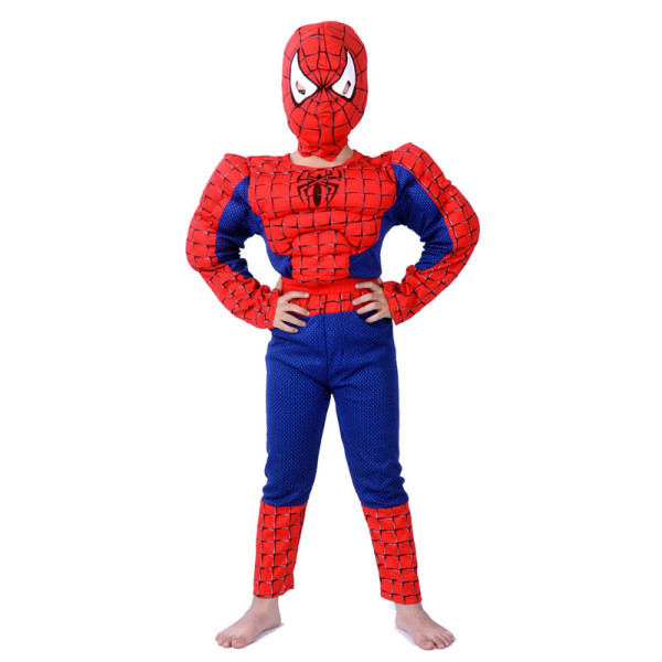 Boys Muscle Super Hero Captain America Costume SpiderMan Batman Iron ...