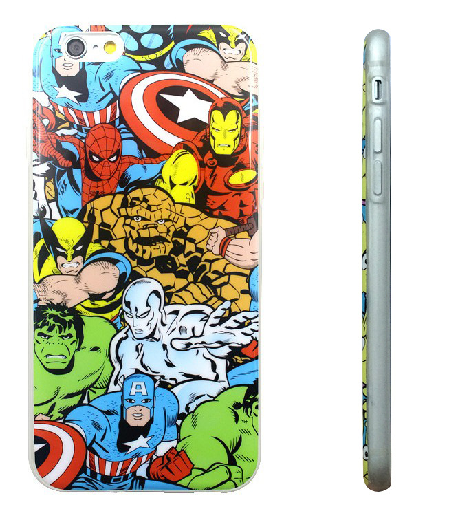 For iPhone 6S Case Marvel Comics Super Hero TPU Gel Back Cover ...