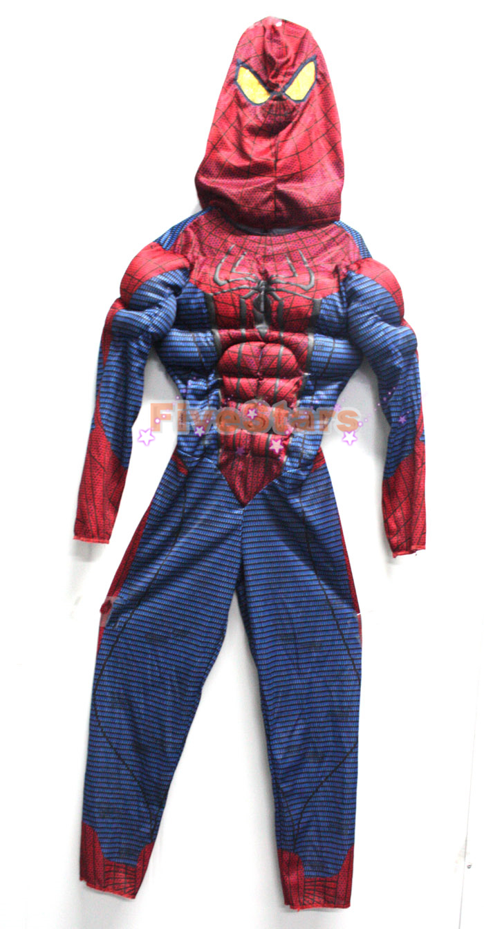 Free Shipping Hot Selling Halloween Spiderman Muscle Costumes for Kids ...