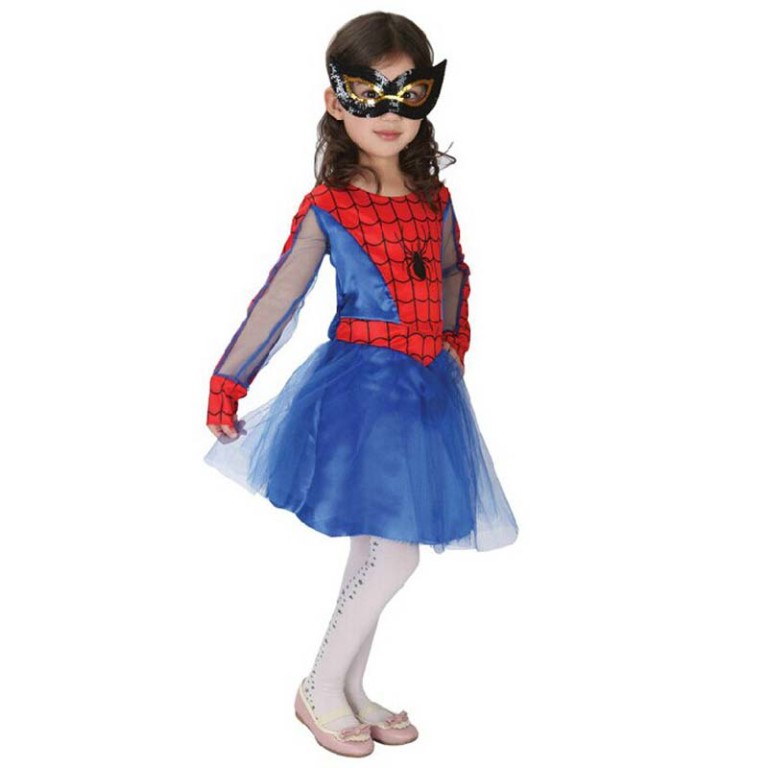 Halloween Super Hero Spider Girl Cosplay Masque Party Stage Spider Man 