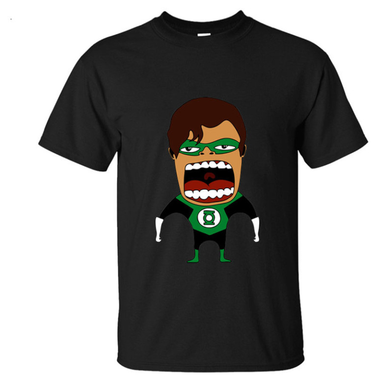 Hipster T Shirt Men 2016 Anime Tee Shirt 3D Cotton Green Lantern Super