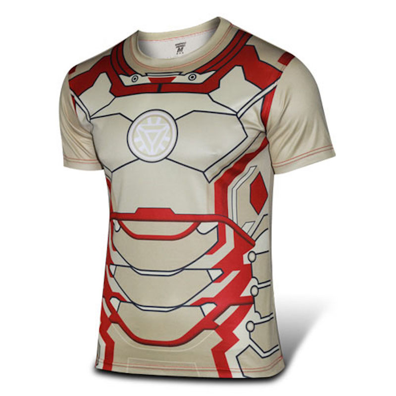 Super Home NEW 2015 Marvel Armor Iron Man 3 MK42 Superhero t shirt men ...