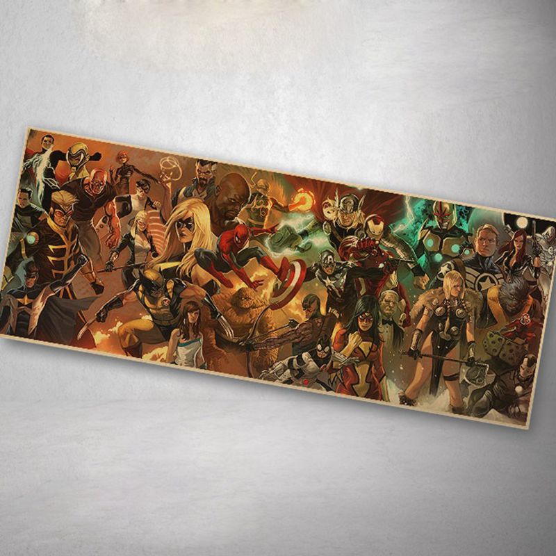 inspanning voeden Eigendom Sun86 ] Avengers Super Hero Vintage Large Poster Wall Paper Home Decor  Cudros Art Painting Mix Order 107x42CM L-16 – Super Heroes Galore