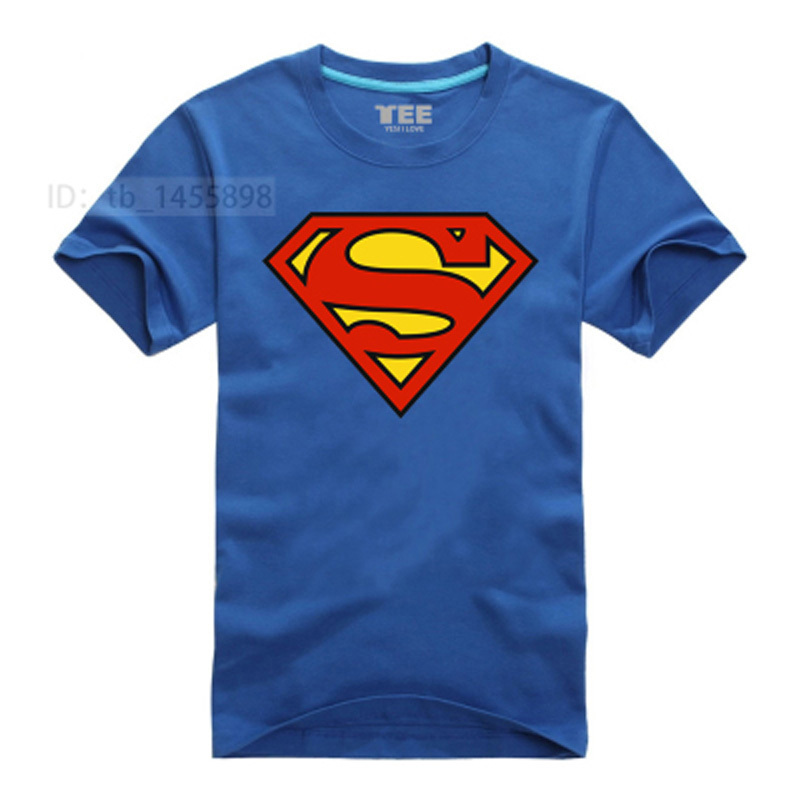 Superman T-Shirt 7 Colors DC Comic Super Hero Men T Shirts Geek Tee ...