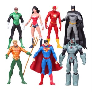 Anime 7pcs/set Superheroes Batman Green Lantern Flash Superman Wonder ...