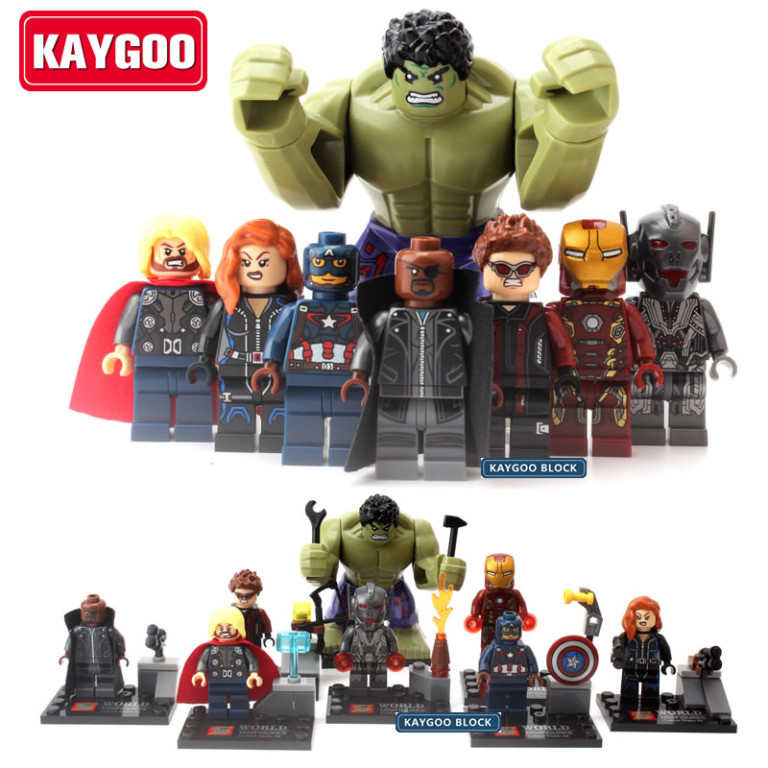 KAYGOO SuperHeros Marvel Avengers military figures Building Blocks Sets ...