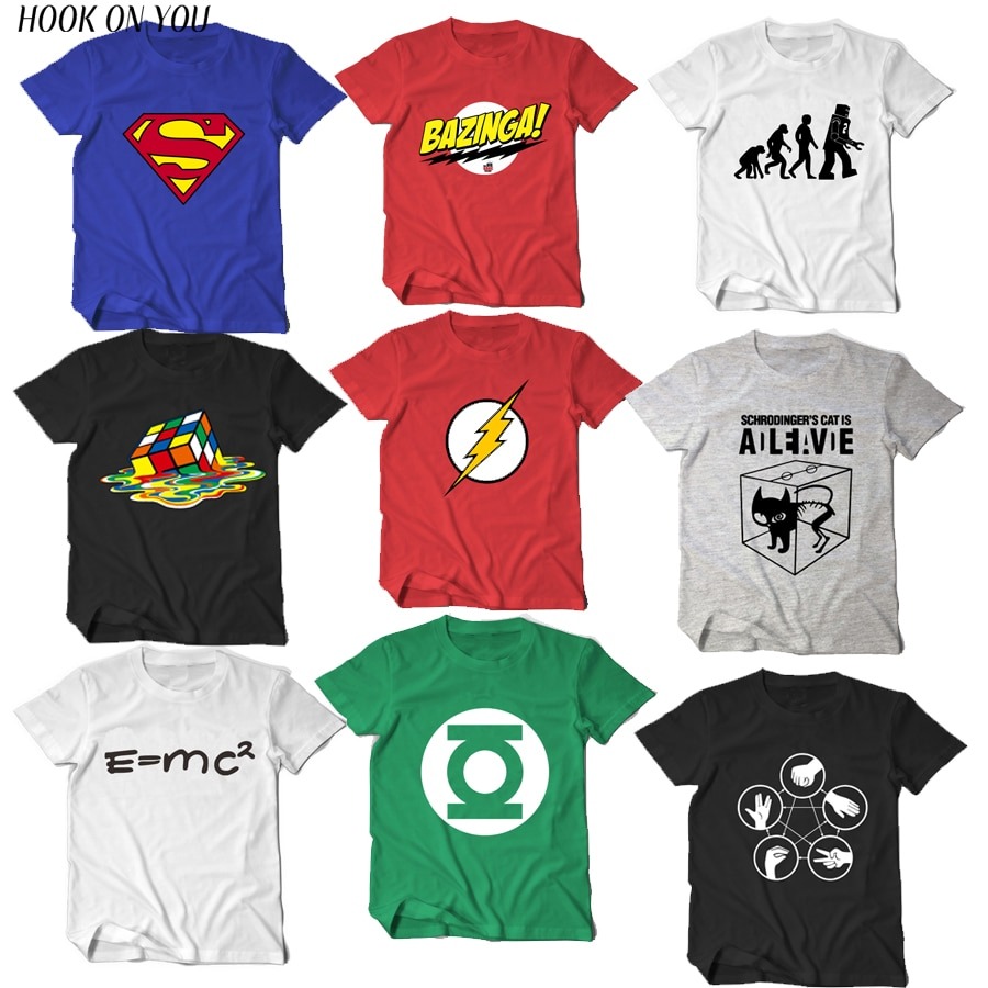 The Big Bang Theory T-shirt Sheldon Cooper super hero green lantern the ...