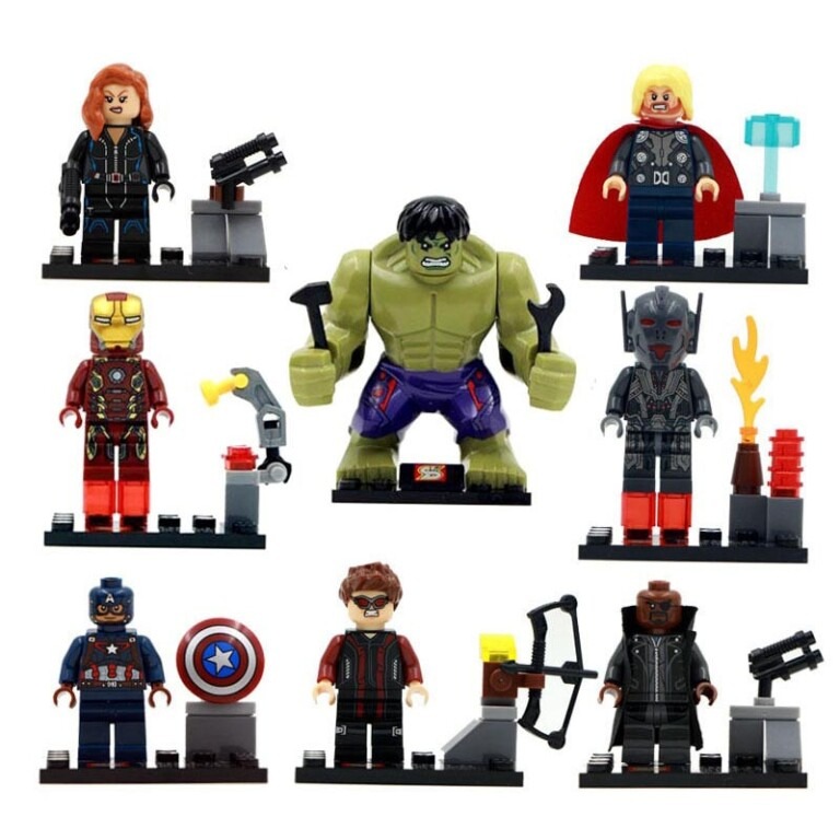 8pcs Super Heroes Marvel Avengers Military Action Figures Legoings ...