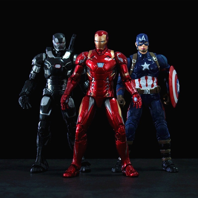 Disney Marvel Toys 17cm Avengers Infinity War Spiderman Captain America Iron Man Thanos Hulk Action Figure Dolls With Gift Box Super Heroes Galore